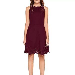 Ted Baker London Burgundy Midi Dress